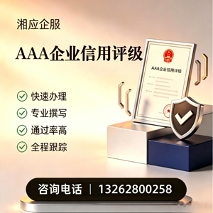 东莞AAA企业信用评级申请服务